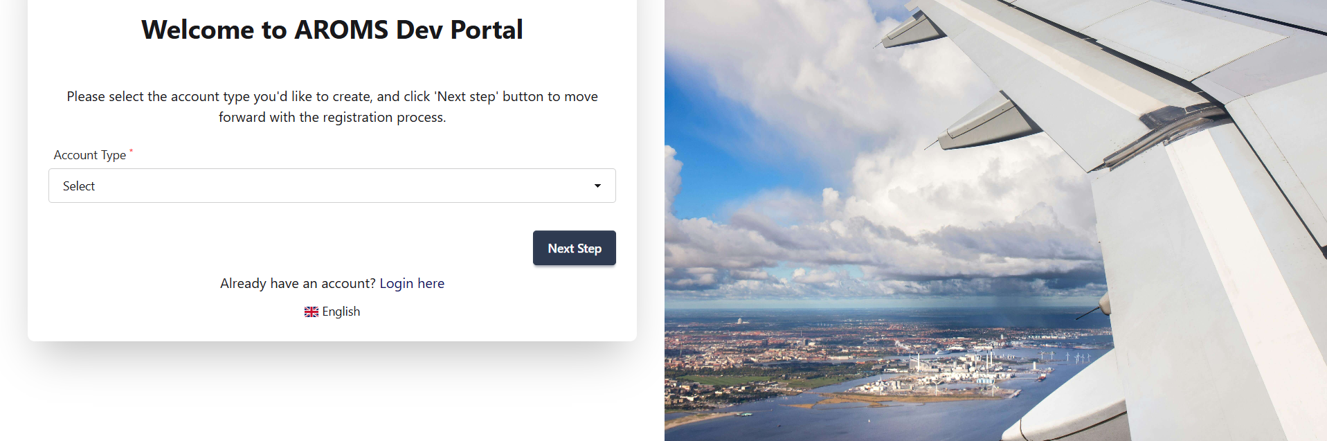 Select account type